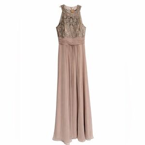 Eliza J Beige Lace Detail Dress
